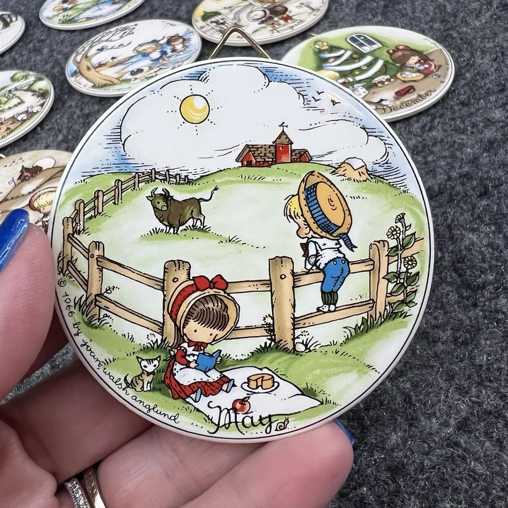 12 Joan Walsh Anglund Children Of West Germany Month Ornaments 1966 Mini Plates